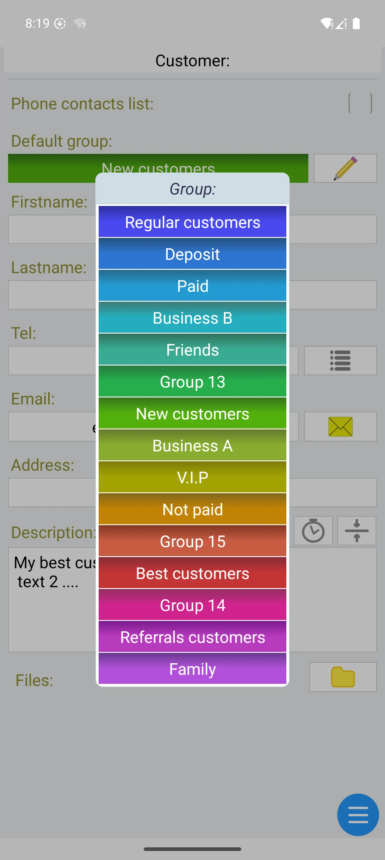 Customer Booking Manager Lt. screenshot