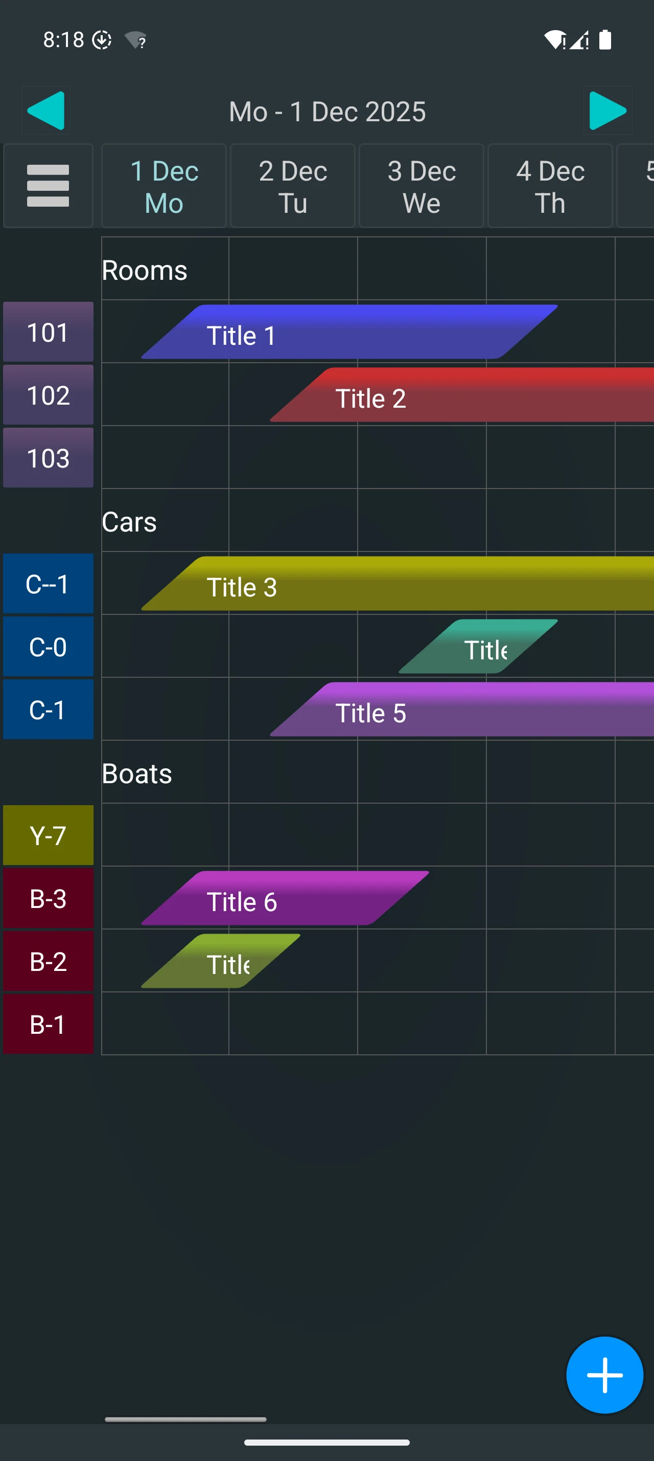 Customer Booking Manager Lt. screenshot